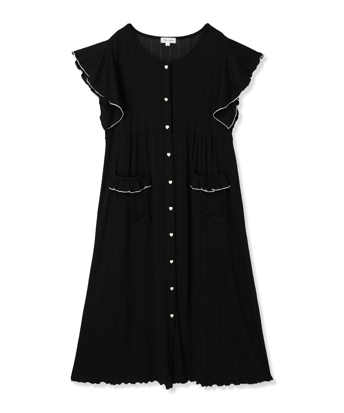 Rosemadame 配色メロウフリル パターンメッシュネグリジェ/ ワンピースパジャマ(産前・産後対応 マタニティ＆授乳服 ルームウェア)_variation_2