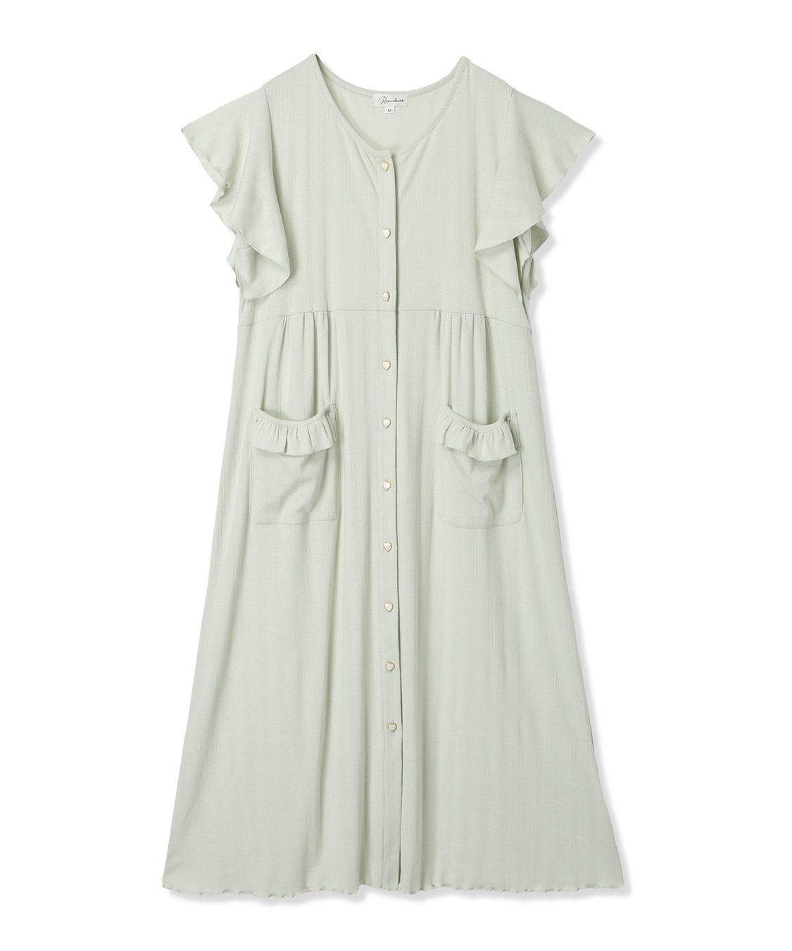 Rosemadame 配色メロウフリル パターンメッシュネグリジェ/ ワンピースパジャマ(産前・産後対応 マタニティ＆授乳服 ルームウェア)_variation_3