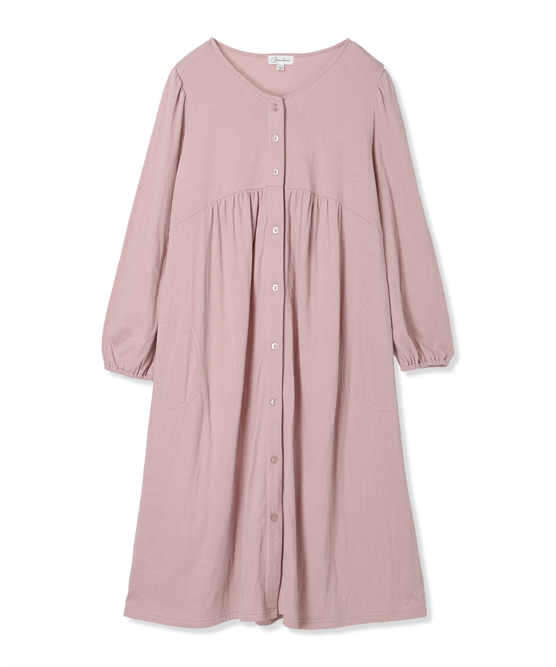 Rosemadame 接結ダブルガーゼ無地・ストライプネグリジェ/ワンピースパジャマ/ルームウェア（マタニティ/授乳服）授乳楽々 妊婦服 産前・産後対応_variation_3