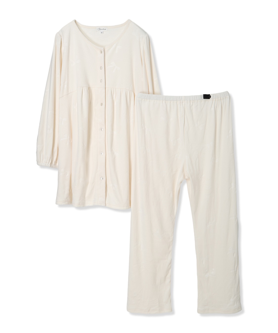 Rosemadame ベロアリボンエンボスパジャマ（マタニティ/ 妊婦服）授乳楽々 妊婦服 産前・産後対応_variation_1