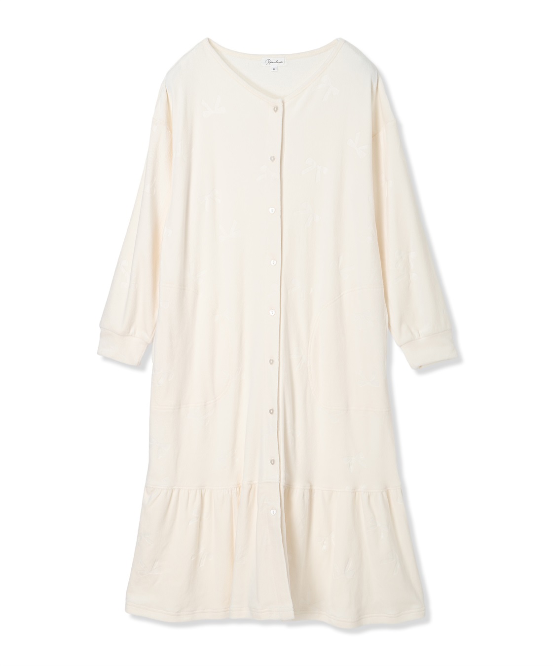 Rosemadame ベロアリボンエンボスネグリジェ（マタニティ/ 妊婦服）授乳楽々 妊婦服 産前・産後対応_variation_1