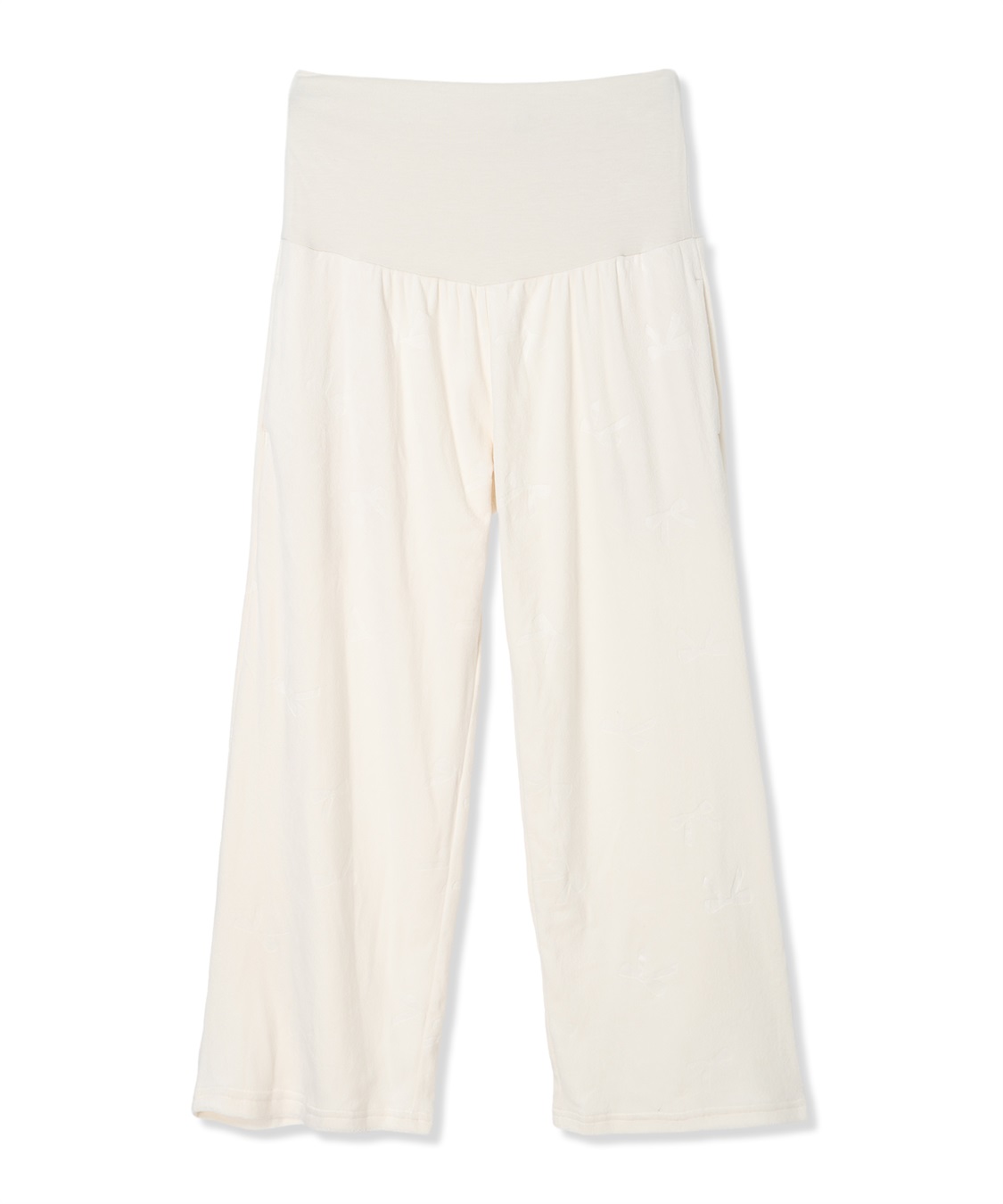 Rosemadame ベロアリボンエンボスルームパンツ（マタニティ/ 妊婦服）産前・産後対応_variation_1