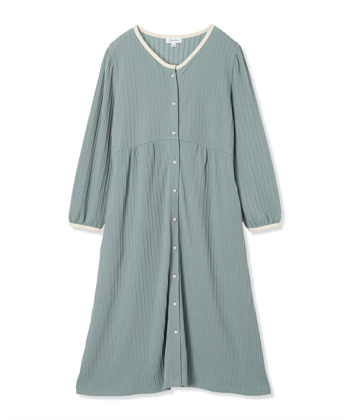 Rosemadame ポコポコジャガードバイカラーネグリジェ/ワンピースパジャマ/ルームウェア（マタニティ/授乳服）授乳楽々 妊婦服 産前・産後対応_variation_3