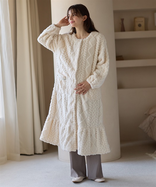 ｹｰﾌﾞﾙ柄ﾌﾘｰｽﾈｸﾞﾘｼﾞｪ Rosemadame｜クロスプラス公式通販サイト