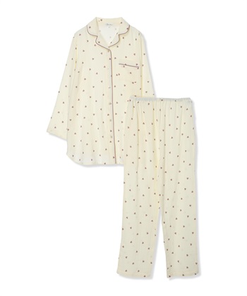 Rosemadame Ｗガーゼハート柄パジャマ（マタニティ/ 妊婦服）授乳楽々 妊婦服 産前・産後対応_variationthumb_2