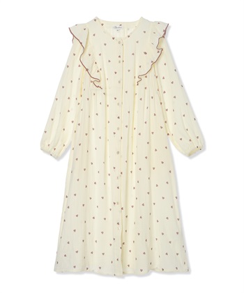 Rosemadame Ｗガーゼハート柄ネグリジェ/ワンピースパジャマ（マタニティ/ 妊婦服）授乳楽々 妊婦服 産前・産後対応_variationthumb_2