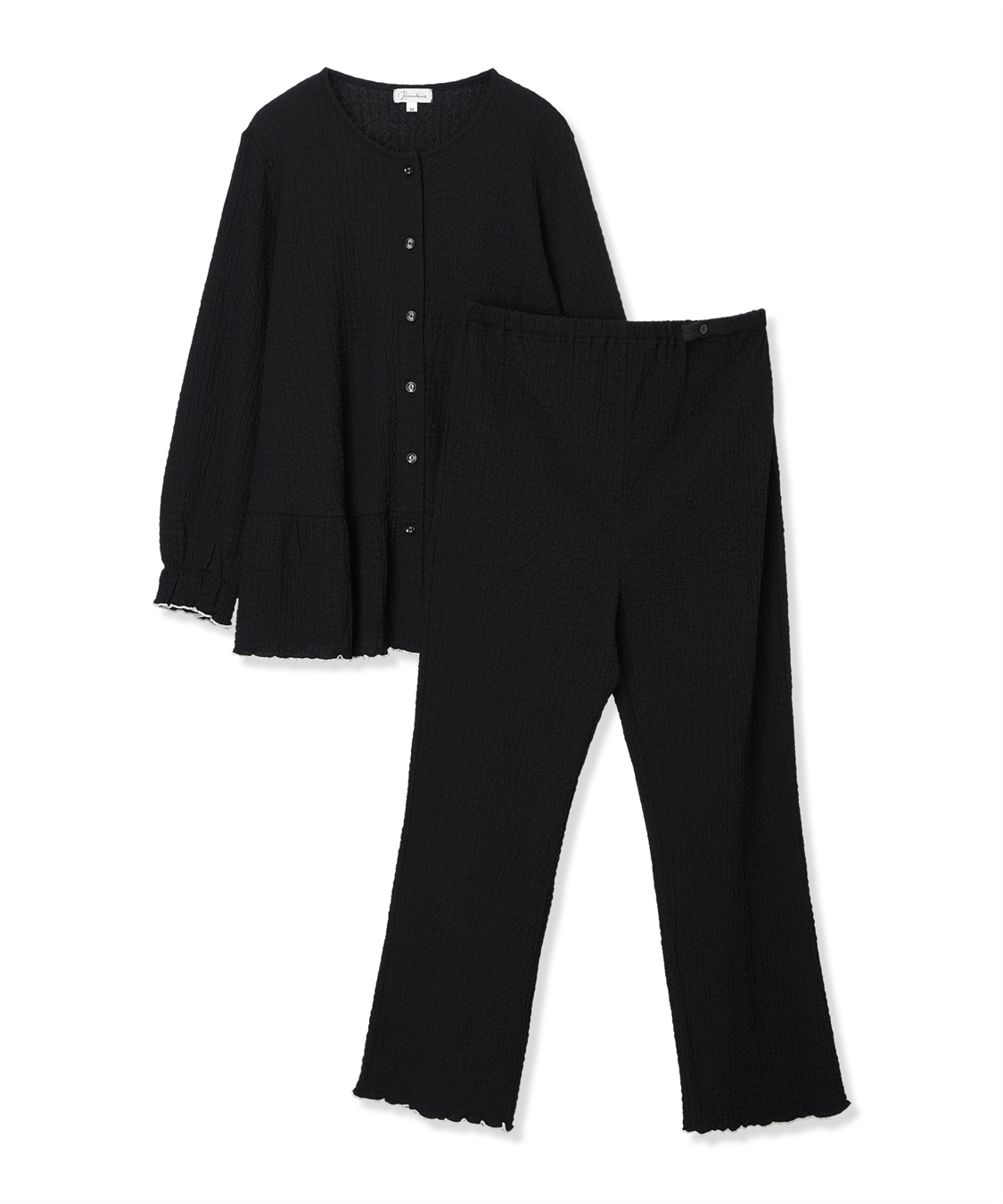 Rosemadame ポコポコジャガード配色メロウパジャマ（マタニティ/ 妊婦服）授乳楽々 妊婦服 産前・産後対応_variation_1