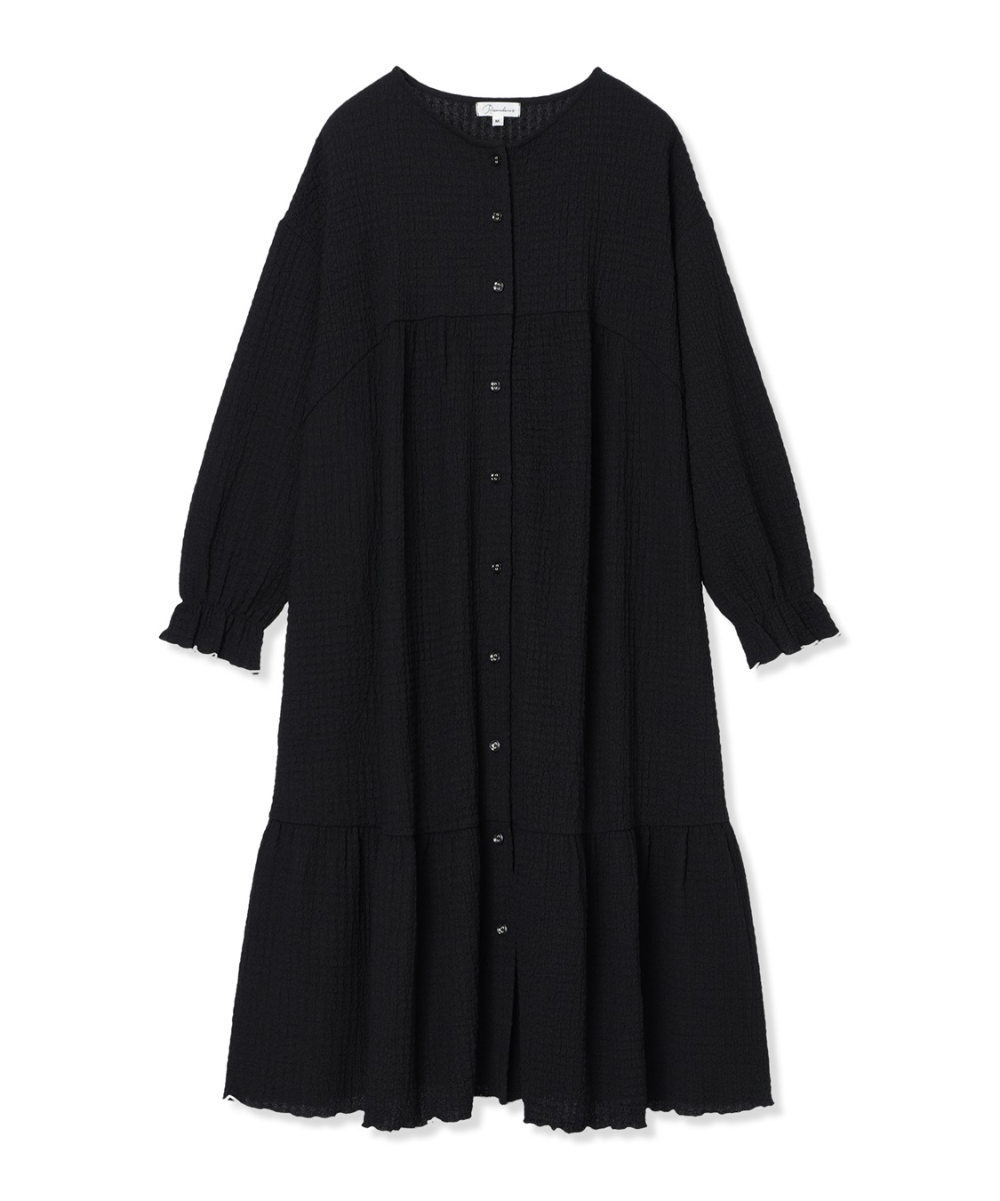 Rosemadame ポコポコジャガード配色メロウネグリジェ/ワンピースパジャマ（マタニティ/ 妊婦服）授乳楽々 妊婦服 産前・産後対応_variation_1