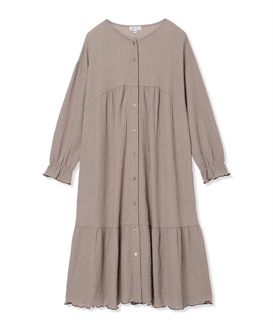 Rosemadame ポコポコジャガード配色メロウネグリジェ/ワンピースパジャマ（マタニティ/ 妊婦服）授乳楽々 妊婦服 産前・産後対応_variation_2