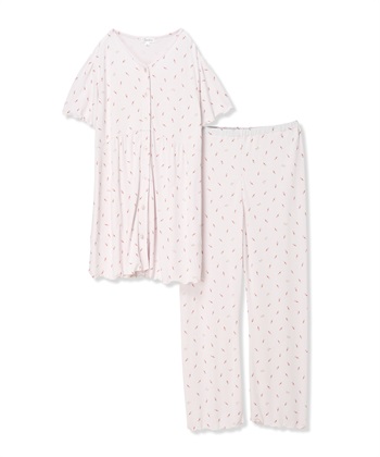 Rosemadame ワッフル風アイス柄パジャマ/マタニティパジャマ（マタニティ/授乳服）上下セット 授乳口付き 授乳楽々 妊婦服 産前・産後対応_variationthumb_2