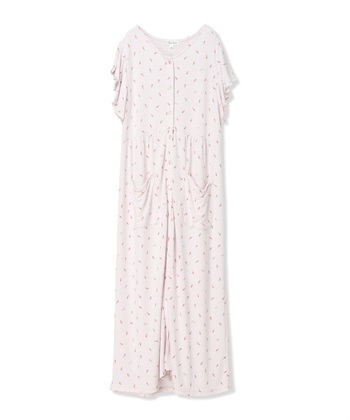 Rosemadame ワッフル風アイス柄ネグリジェ/ワンピースパジャマ/マタニティパジャマ（マタニティ/授乳服）上下セット 授乳口付き 授乳楽々 妊婦服 産前・産後対応_variationthumb_2