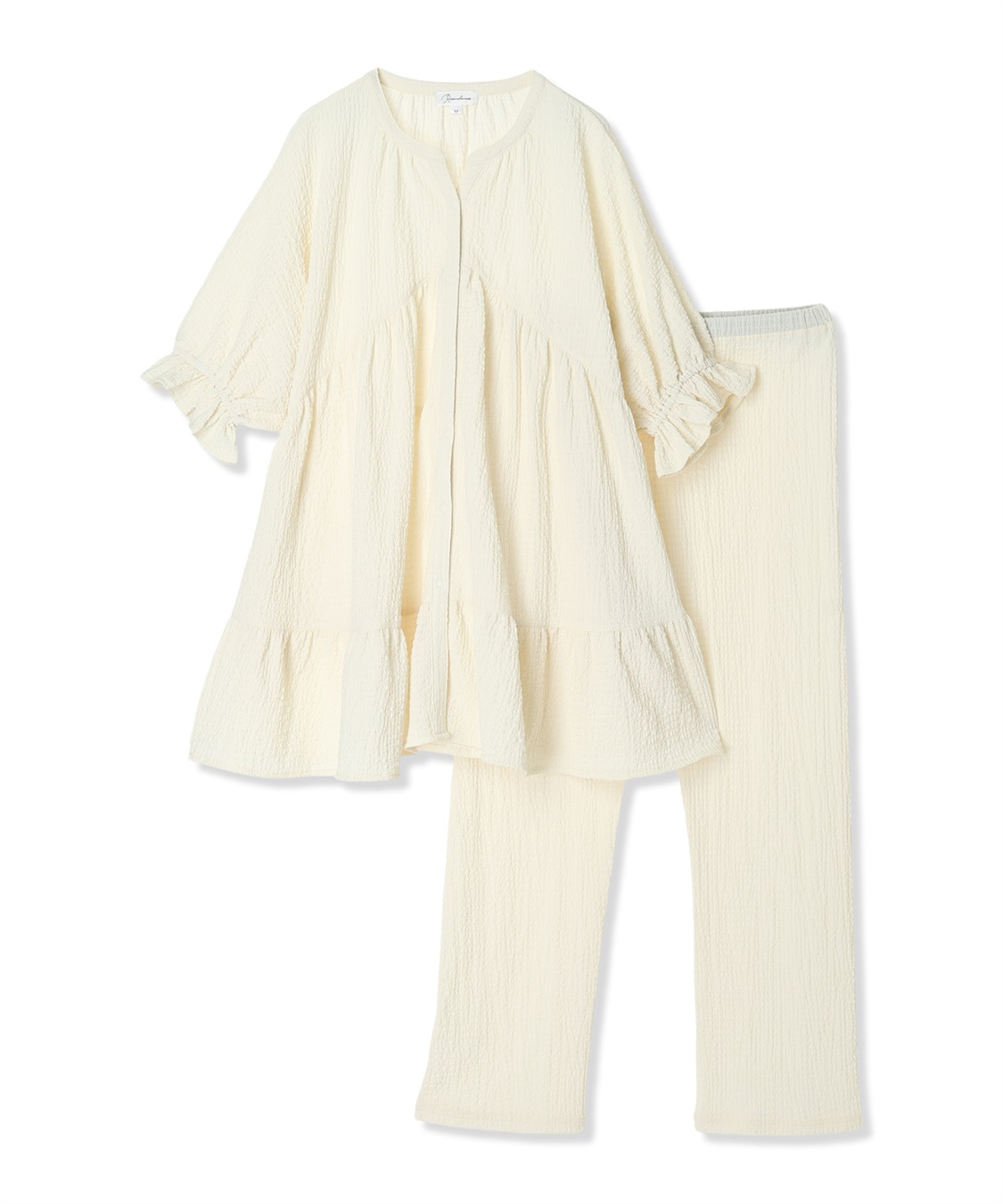 Rosemadame ふくれジャガード マタニティパジャマ （マタニティ/ 妊婦服）授乳楽々 妊婦服 産前・産後対応_variation_1