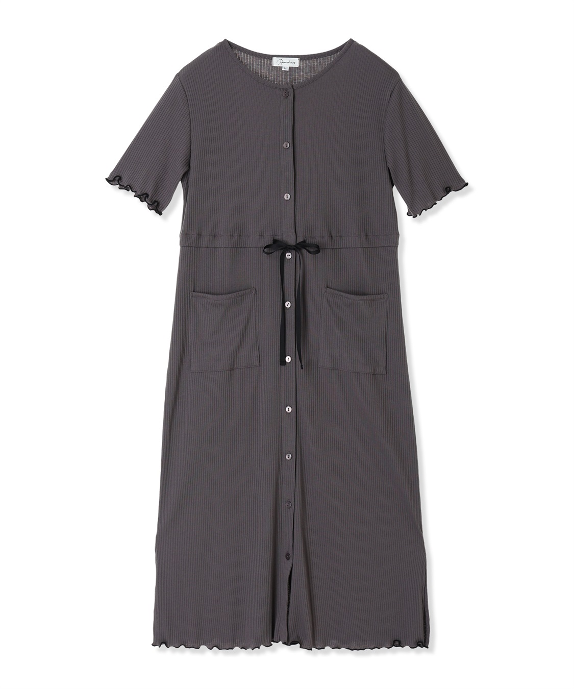 Rosemadame テレコ配色メロウネグリジェ/マタニティパジャマ ワンピースパジャマ（マタニティ/ 妊婦服）授乳楽々 妊婦服 産前・産後対応_variation_1