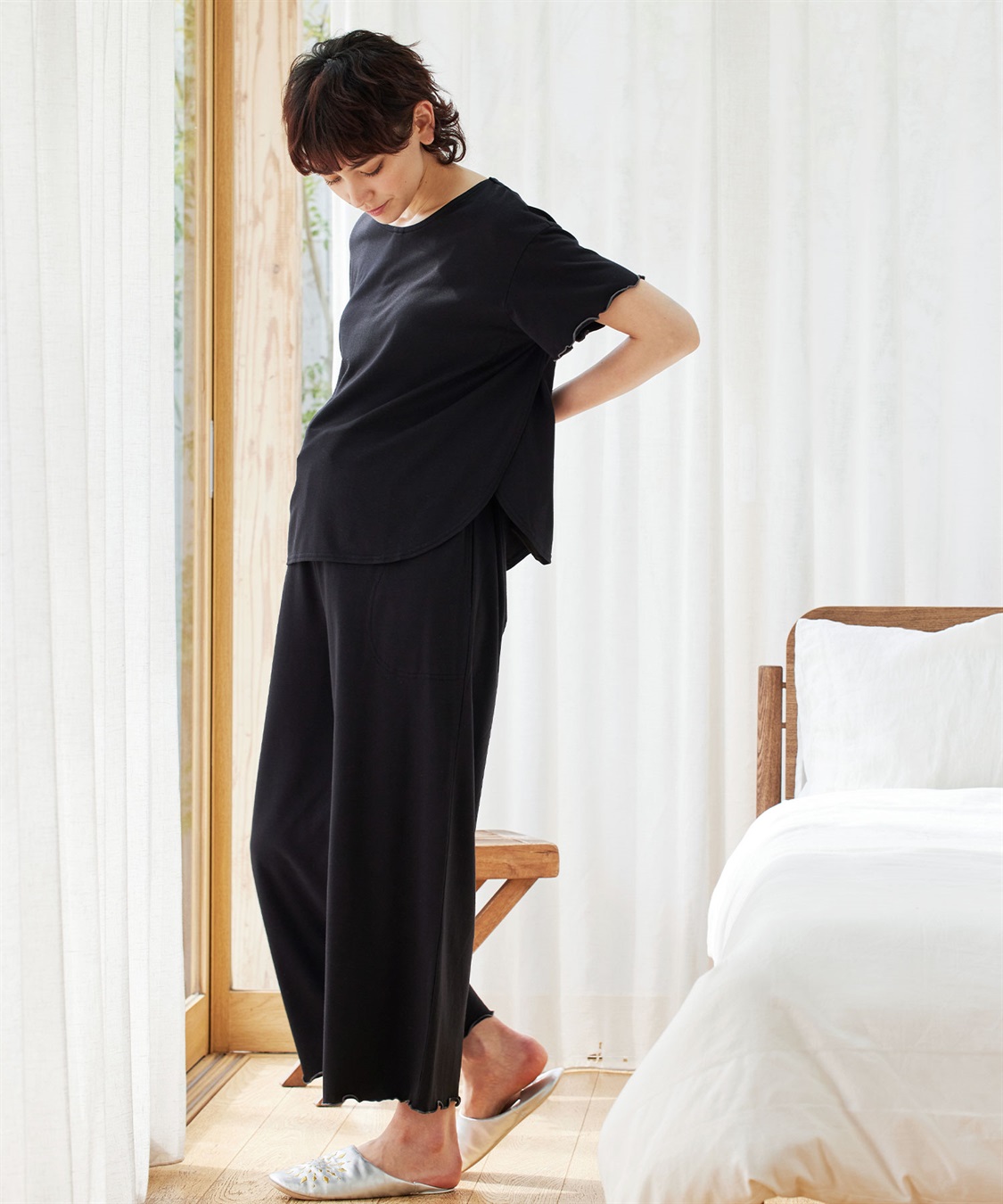 Rosemadame ママの声から生まれたマタニティから産後までらくちん授乳半袖ルームウェア上下セット_variation_1