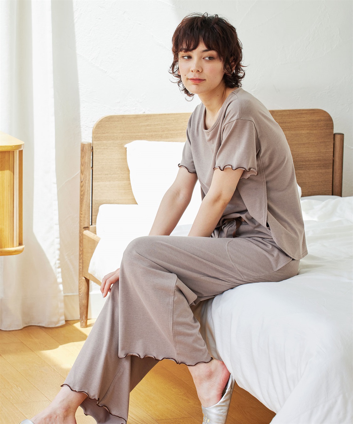 Rosemadame ママの声から生まれたマタニティから産後までらくちん授乳半袖ルームウェア上下セット_variation_2