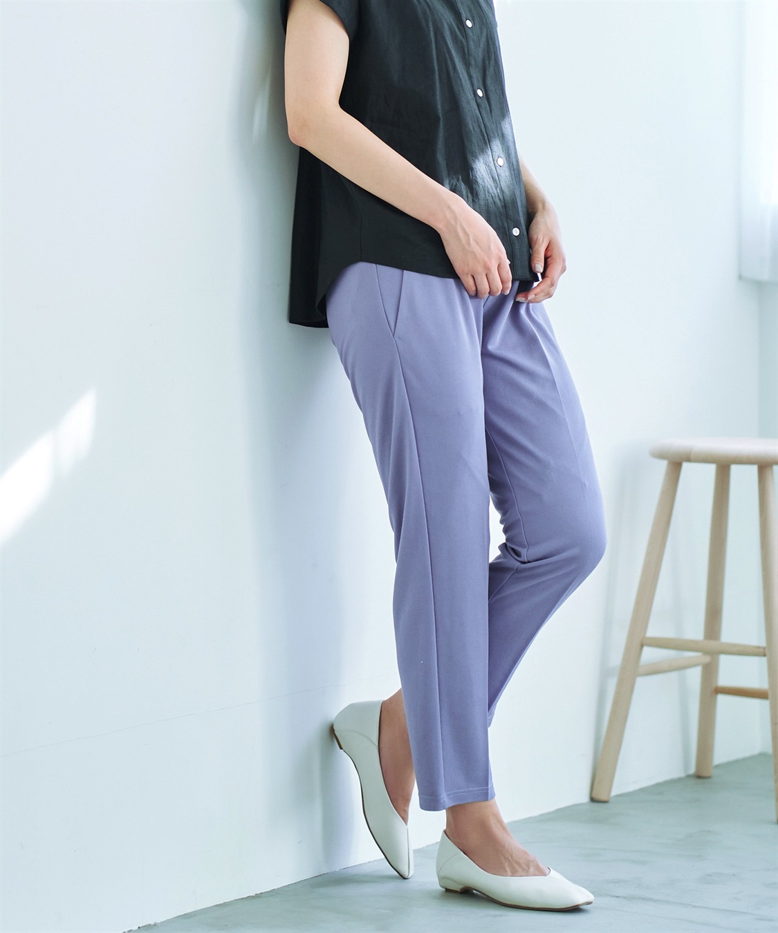 Rosemadame 接触冷感テーパードパンツ（マタニティ/授乳服）授乳楽々 妊婦服 産前・産後対応_variation_3