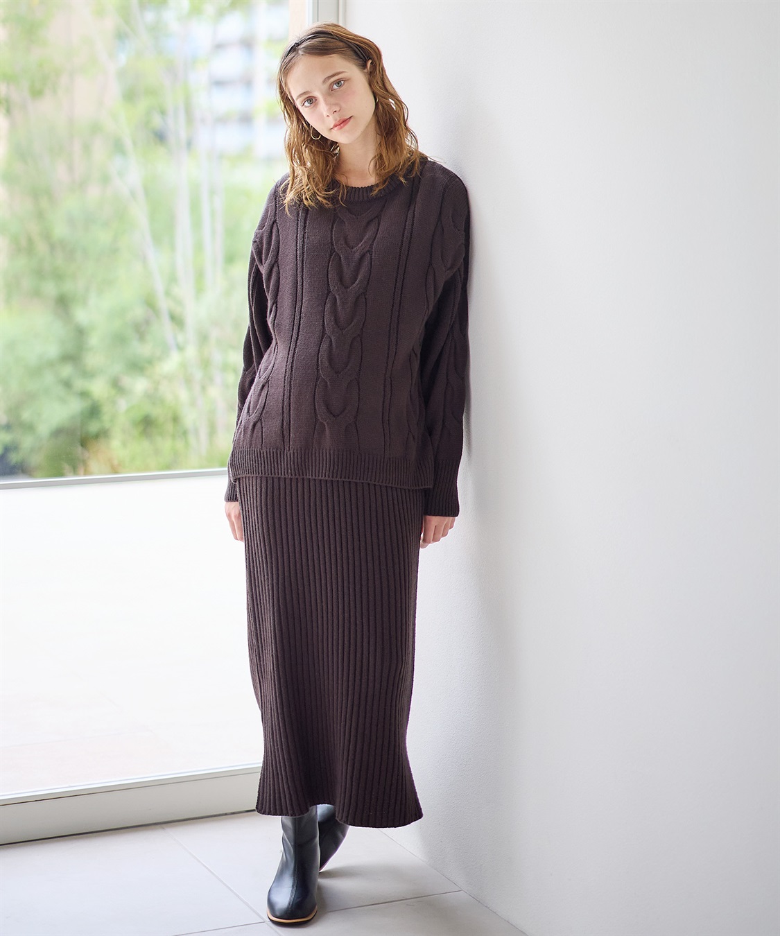 Rosemadame ニットセットアップ風授乳らくらくマタニティワンピース（マタニティ/授乳服）授乳口付き 授乳楽々 妊婦服 産前・産後対応_variation_3