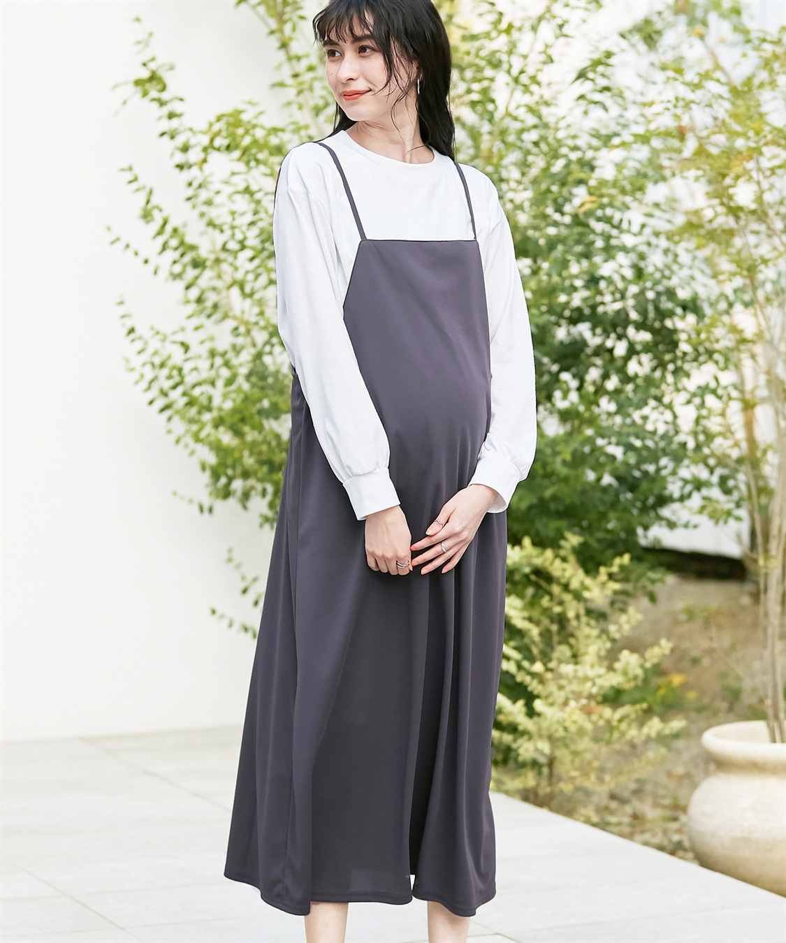 キャミワンピース カットソー 2点セット（マタニティ/授乳服）授乳口付き 妊婦服 産前・産後対応 Rosemadame｜クロスプラス公式通販サイト