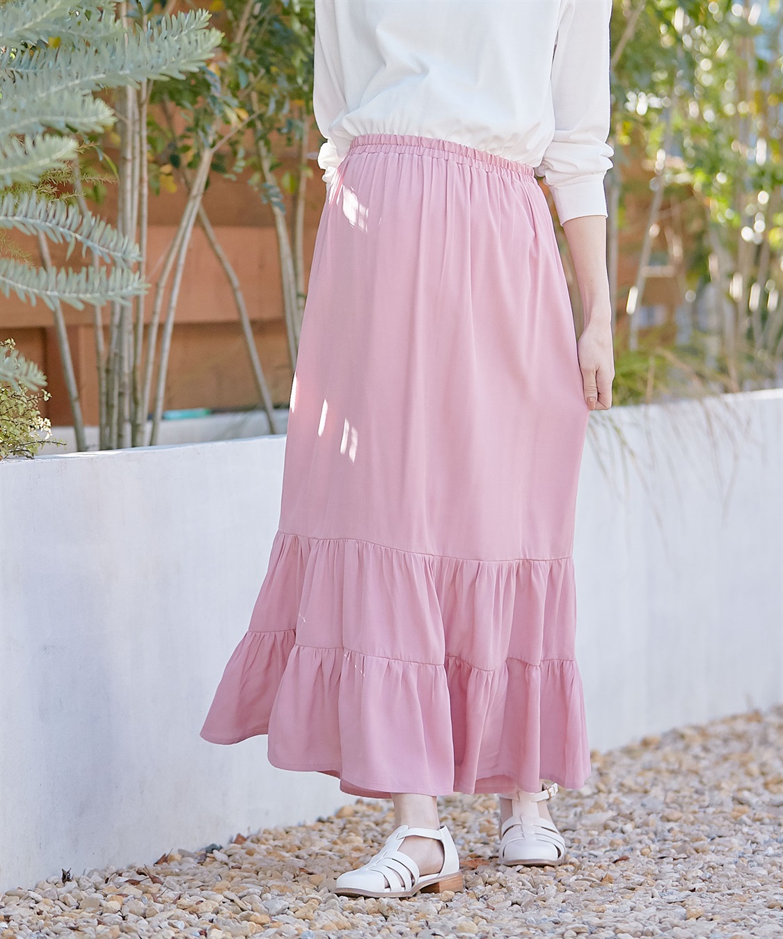 Rosemadame 産後も使える  ティアードスカート（マタニティ/授乳服）授乳楽々 妊婦服 産前・産後対応_variation_1