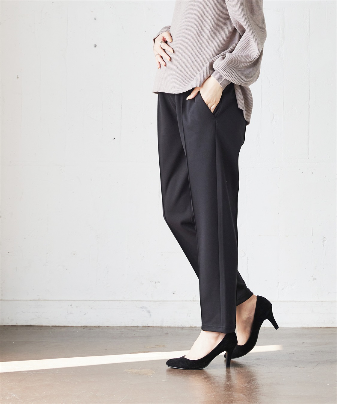 Rosemadame ダンボールテーパードパンツ(産前・産後対応 マタニティウェア)_variation_1