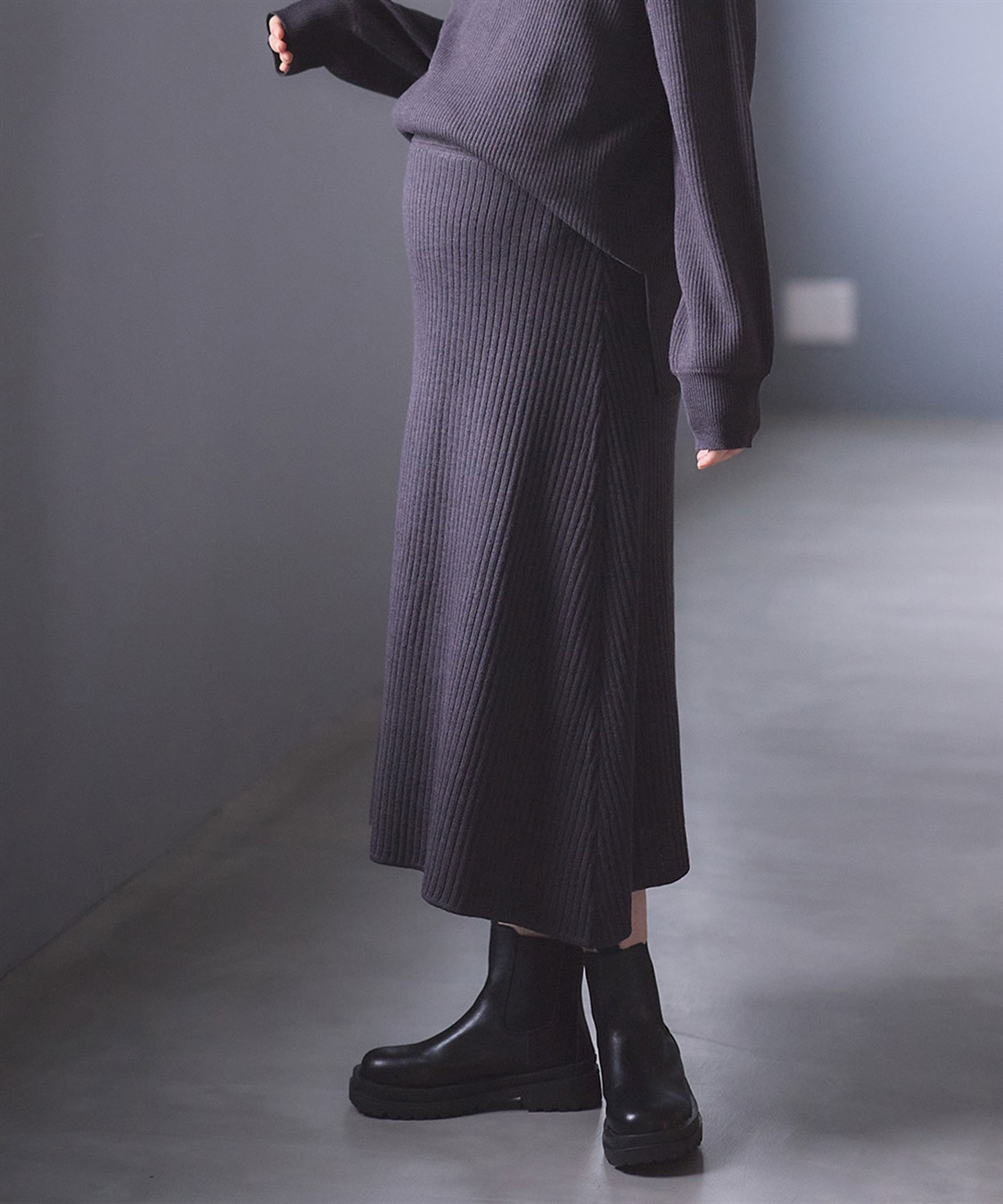 Rosemadame ニットリブフレアスカート(マタニティ/妊婦服 産前・産後対応)_variation_3