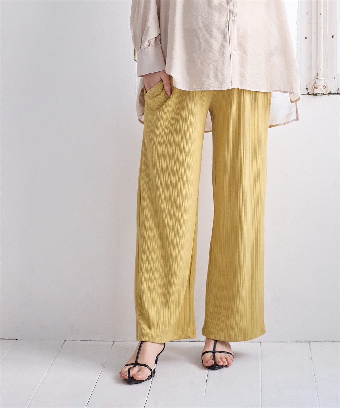 Rosemadame テレコらくちんワイドパンツ（マタニティ/ 妊婦服）産前・産後対応_variation_4