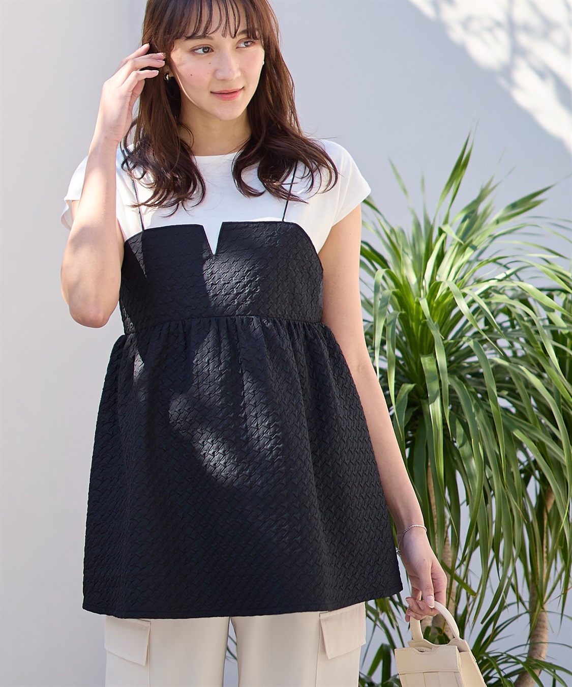 Rosemadame 千鳥格子チュニック&#215;トップスアンサンブル_variation_2