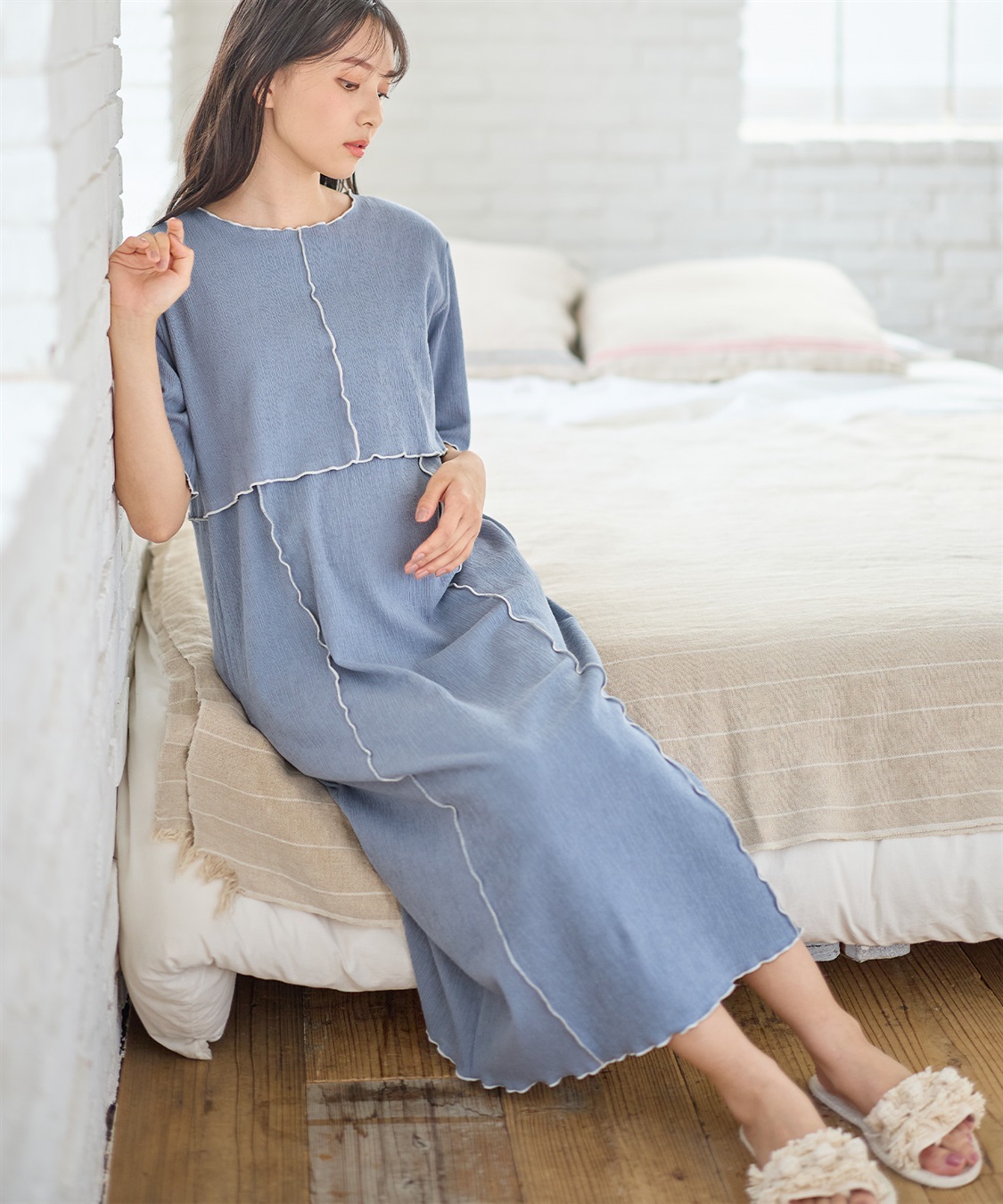 Rosemadame テレコメロウ ボーダーカットソーワンピース_variation_2