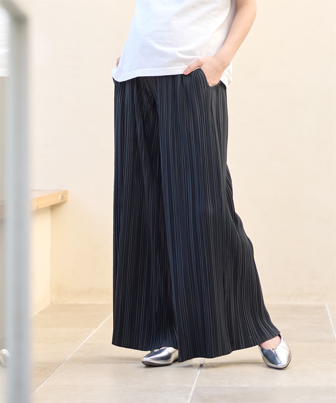 Rosemadame マイレングス プリーツマタニティパンツ（マタニティ/ 妊婦服）産前・産後対応_variation_3