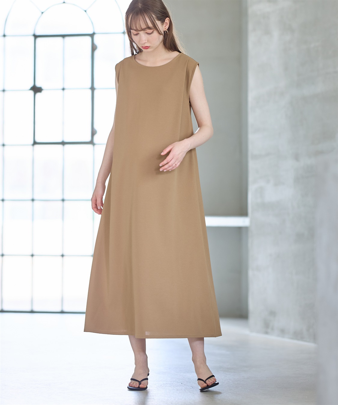 Rosemadame ニットジョーゼット ワンピース(マタニティ&amp;授乳服）授乳口付き 授乳楽々 妊婦服 産前・産後対応_variation_3