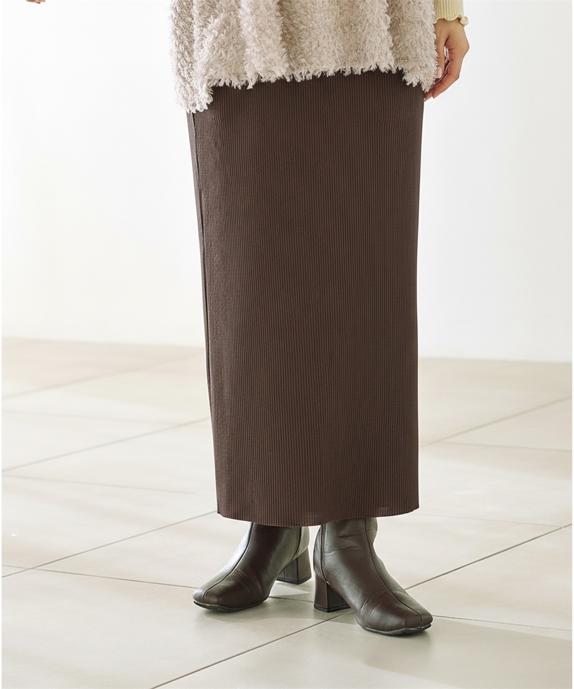 Rosemadame セルフカット リブナロースカート ロング（マタニティ~産後）妊婦服 産前・産後対応_variation_5