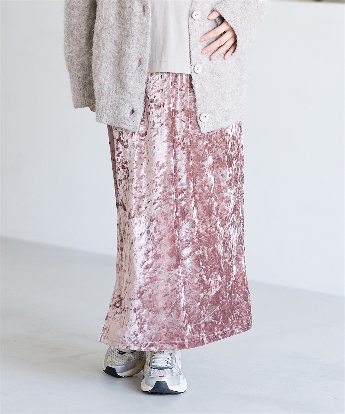 Rosemadame クラッシュベロアナロースカート_main