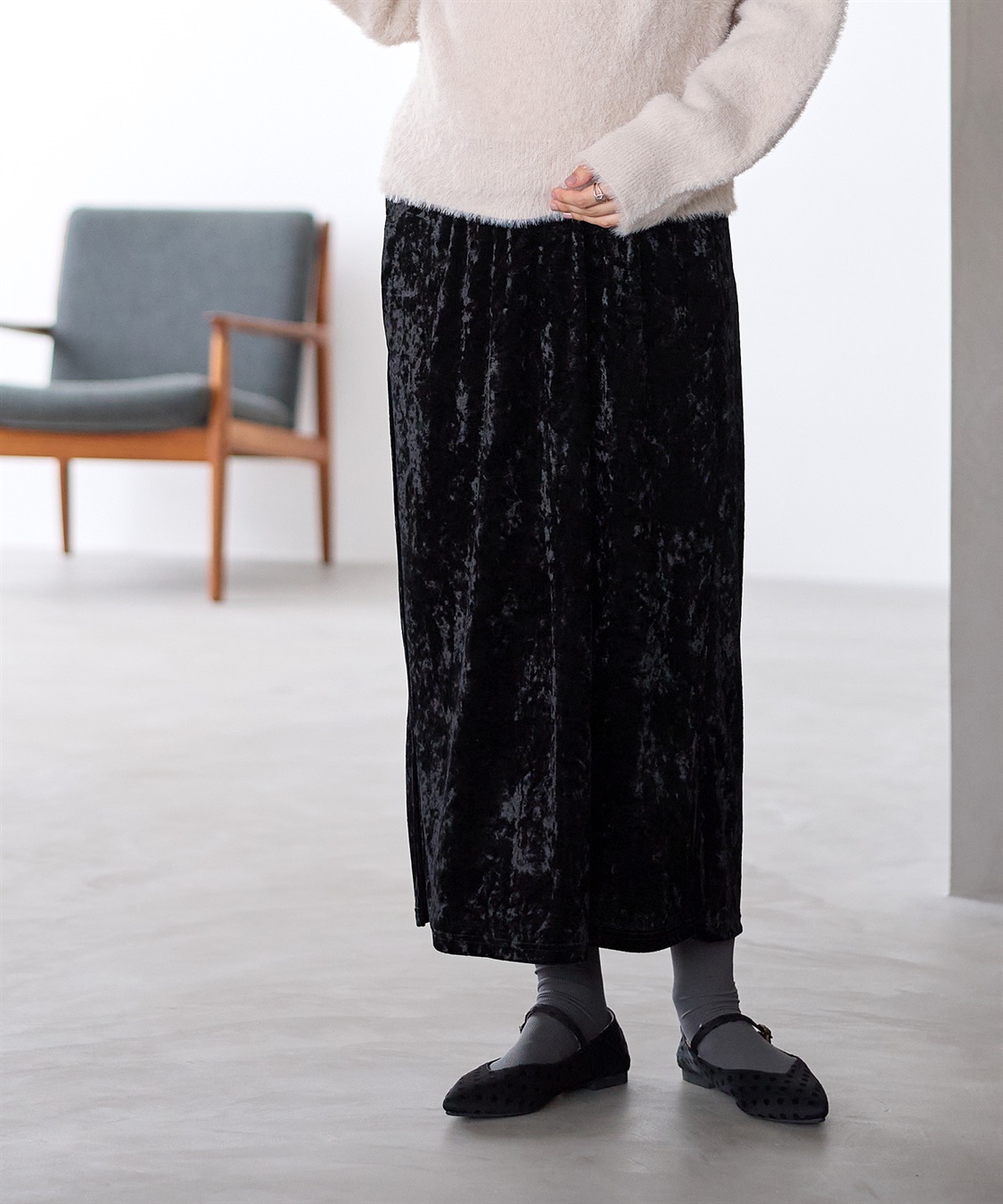 Rosemadame クラッシュベロアナロースカート_variation_1