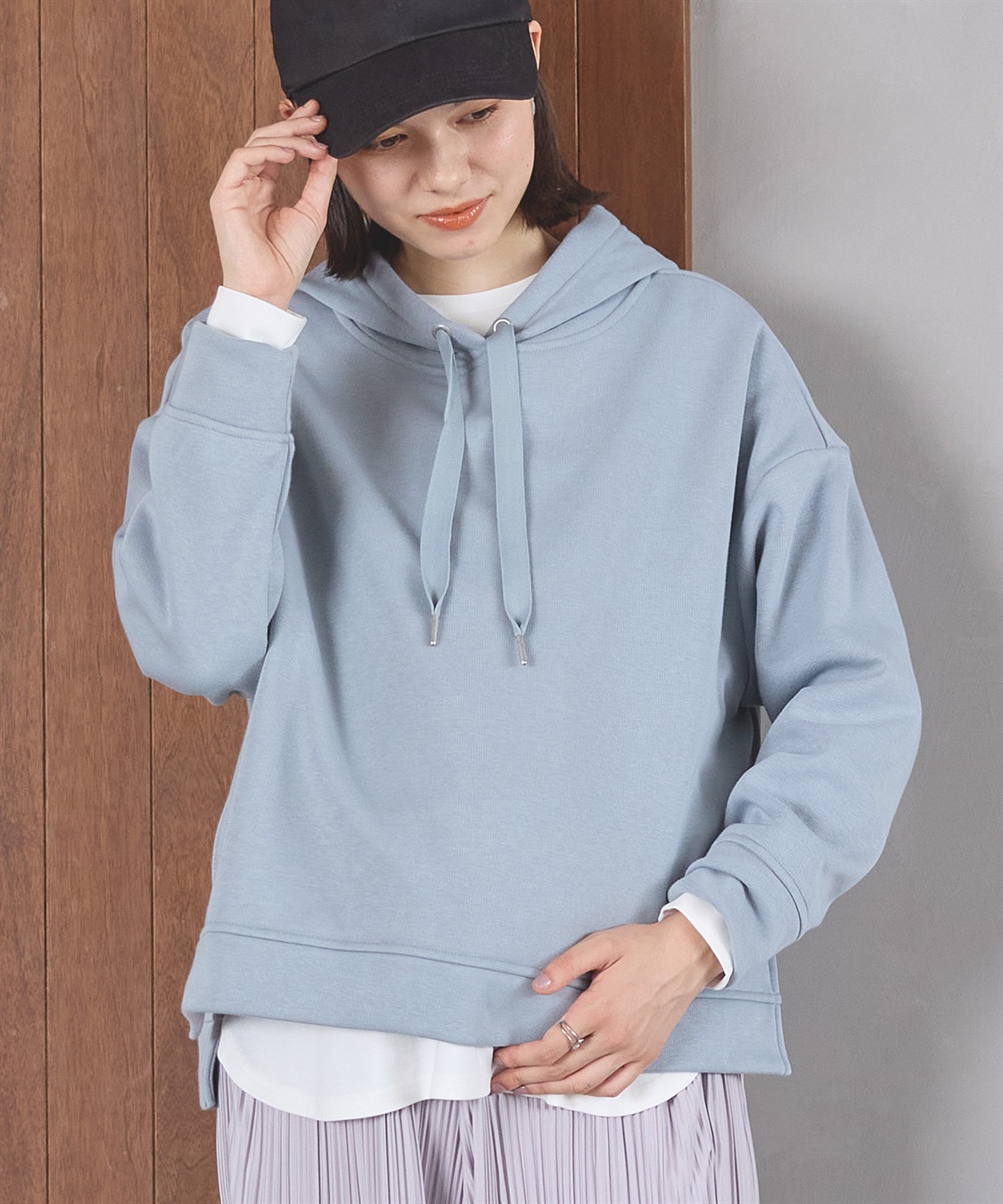 Rosemadame 裏シャギーボンディング授乳パーカー(マタニティ/授乳服）授乳口付き 授乳楽々 妊婦服 産前・産後対応_variation_3