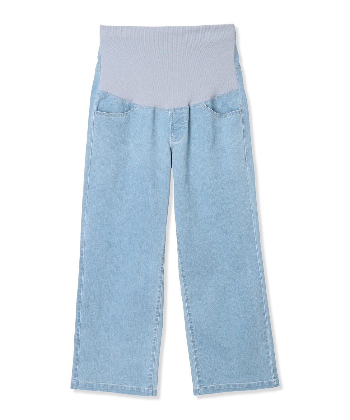 Rosemadame 8.5ozデニムワイドストレート　マタニティパンツ（マタニティ/ 妊婦服）産前・産後対応_variation_1