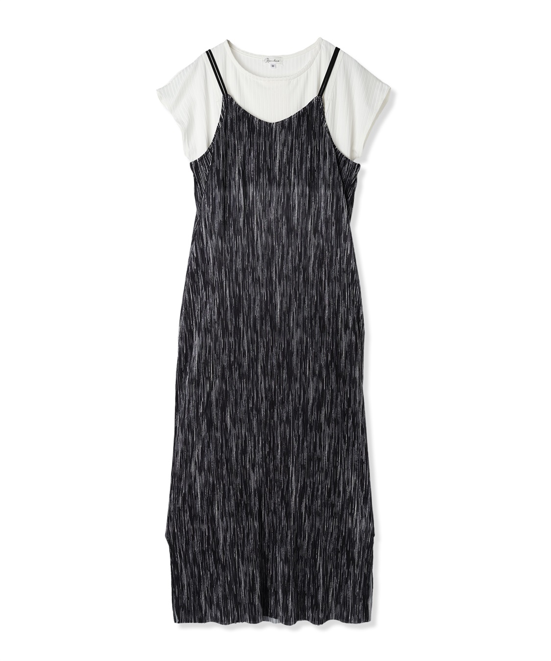 Rosemadame プリーツかすれプリントキャミワンピース&#215;カットソーセット(マタニティ&amp;授乳服）授乳口付き 授乳楽々 妊婦服 産前・産後対応_variation_2