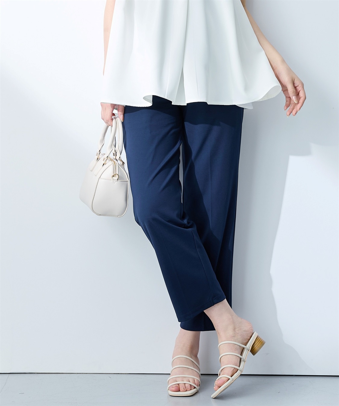 Rosemadame 接触冷感カノコワイドテーパードパンツ_main