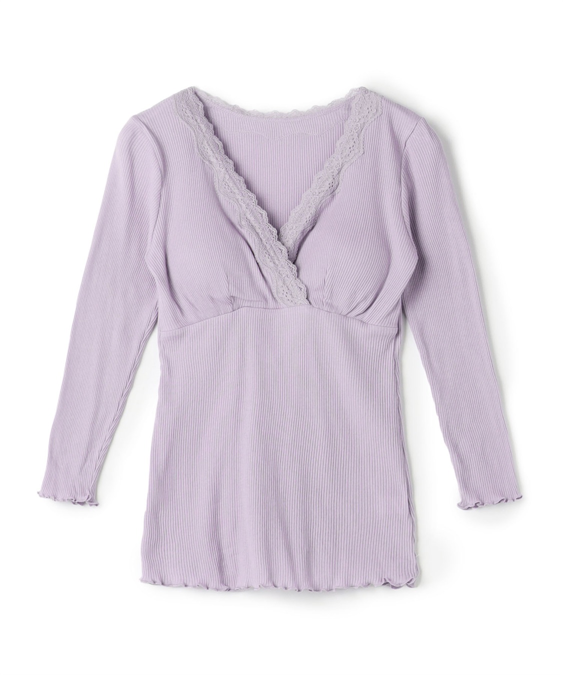 Rosemadame リブレース カシュクール長袖授乳インナー（マタニティ/授乳楽々 妊婦服 産前・産後対応）_variation_4