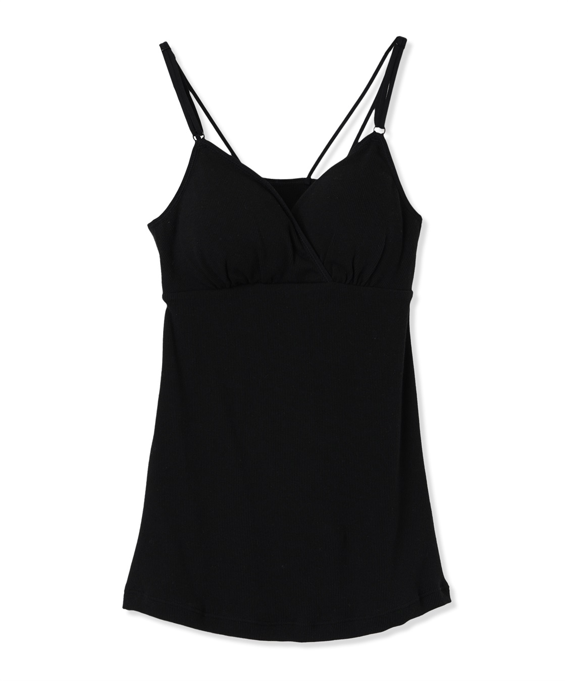 Rosemadame ストレッチリブ クロスオープン授乳キャミ(マタニティキャミソール/カシュクール/ノンワイヤー/肩紐調節可/産前・産後対応）_variation_1