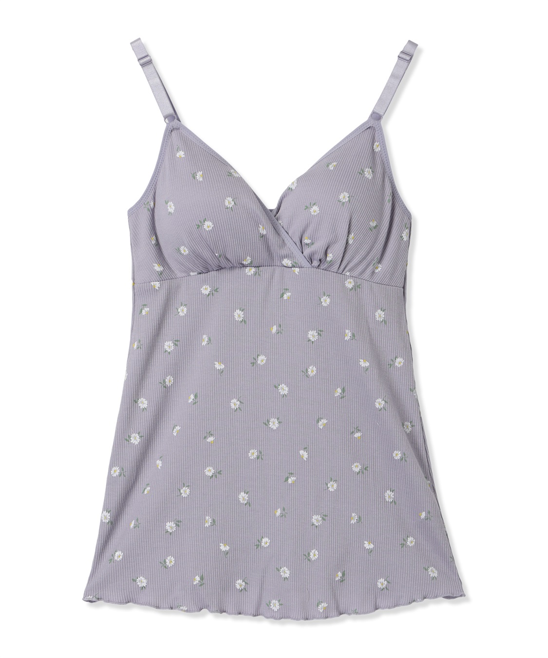 Rosemadame ストレッチリブ 小花柄クロスオープン授乳キャミ(マタニティキャミソール/フラワープリント/カシュクール/ノンワイヤー/肩紐調節可/産前・産後対応）_variation_3