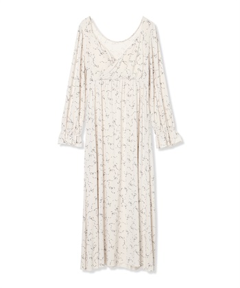 Rosemadame レーヨンベア天竺リボン柄・無地　授乳ブラ付きネグリジェ/ルームワンピース_variationthumb_1