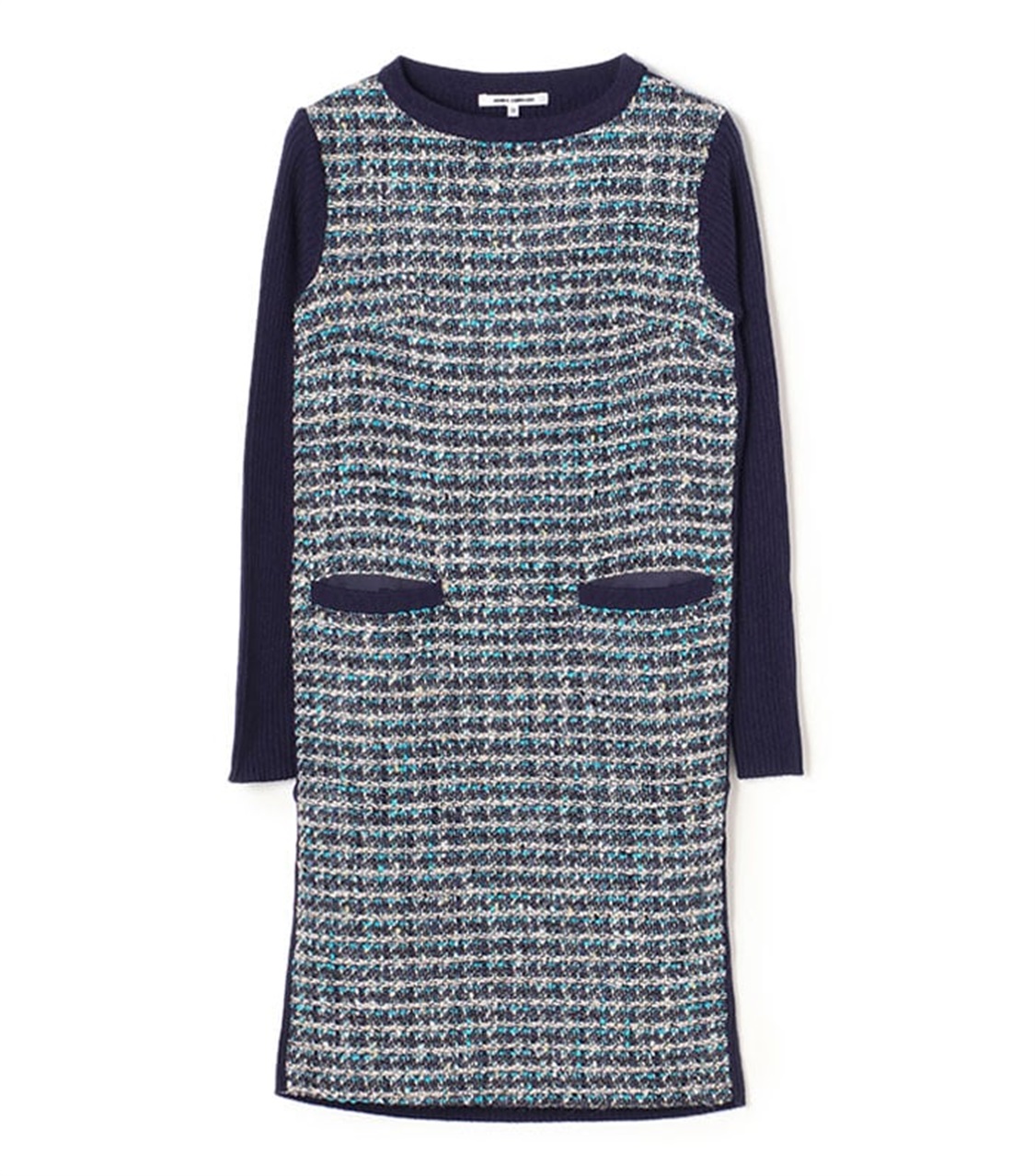 期間限定価格 Lintonツイード切替えニットワンピース Js クロスプラス公式通販サイト