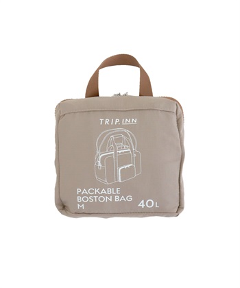 【JTB×TRIP.INN】 パッカブルボストンバッグ　40L(ベージュ-フリー)