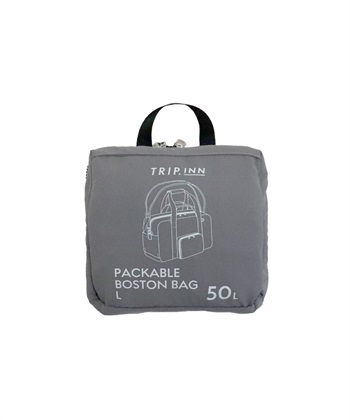 【JTB×TRIP.INN】 パッカブルボストンバッグ　50L(グレー-フリー)