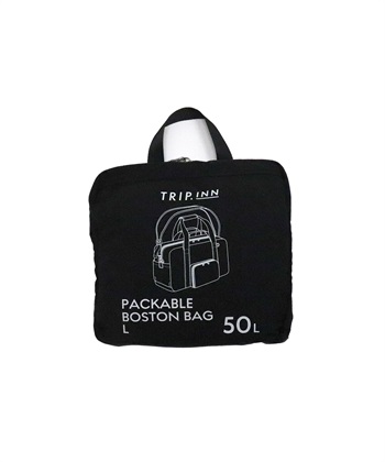 【JTB×TRIP.INN】 パッカブルボストンバッグ　50L(黒-フリー)