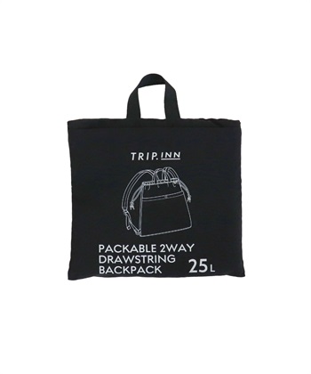 【JTB×TRIP.INN】 パッカブル2WAYバックパック　25L(黒-フリー)