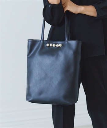 正解 パール付きフォーマルトートバッグ【CF/クロスファンクション】(ブラック-フリー)