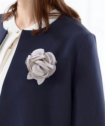 正解 ローズパールコサージュ【CF/クロスファンクション】(グレー-フリー)