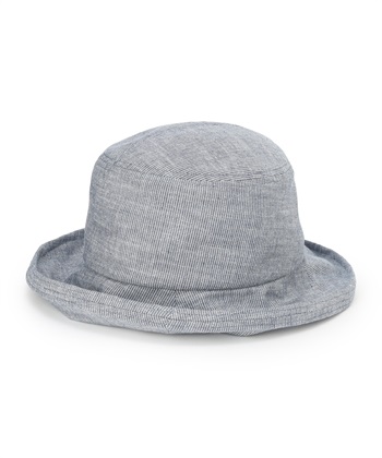 【累計販売数25万点突破】UVカットつば広カジュアルハット【遮熱】(サックス-54.5cm)