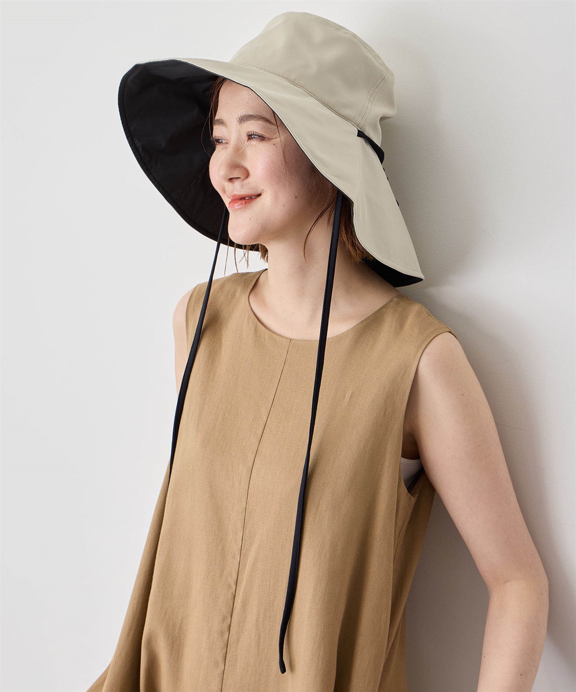 Wpc.】接触冷感つば広ハット【UVカット率100％ 遮光率100％ UPF50＋